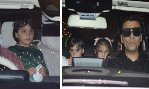 Karan Johar with his kids, AbRam Khan and others attend Rani Mukerji’s daughter Adira Chopra’s 6th birthday bash